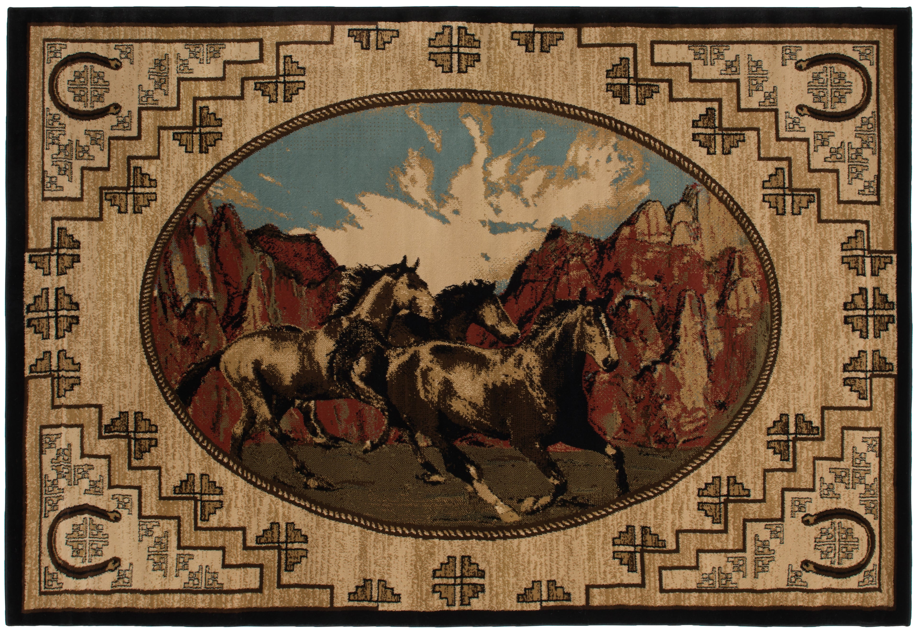 Mayberry Rugs Lodge King Great Escape Multi Area Rug – Rustic Cabin Lodge Rug Mayberry Rug