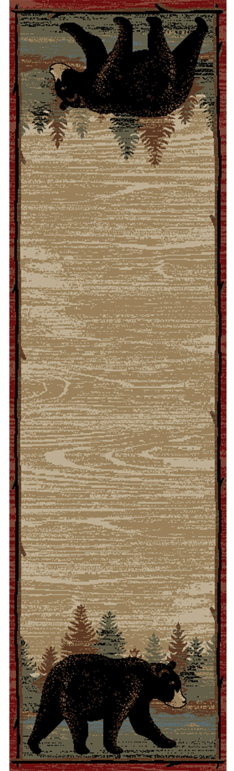 Mayberry Rugs Lodge King Riverwatch Multi Area Rug – Rustic Cabin Lodge Rug Mayberry Rug