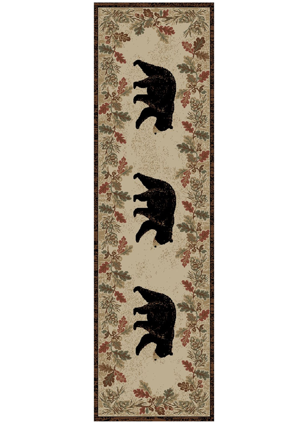 Mayberry Rugs Hearthside Hidden Haven Brown Area Rug – Rustic Cabin Lodge Rug Mayberry Rug