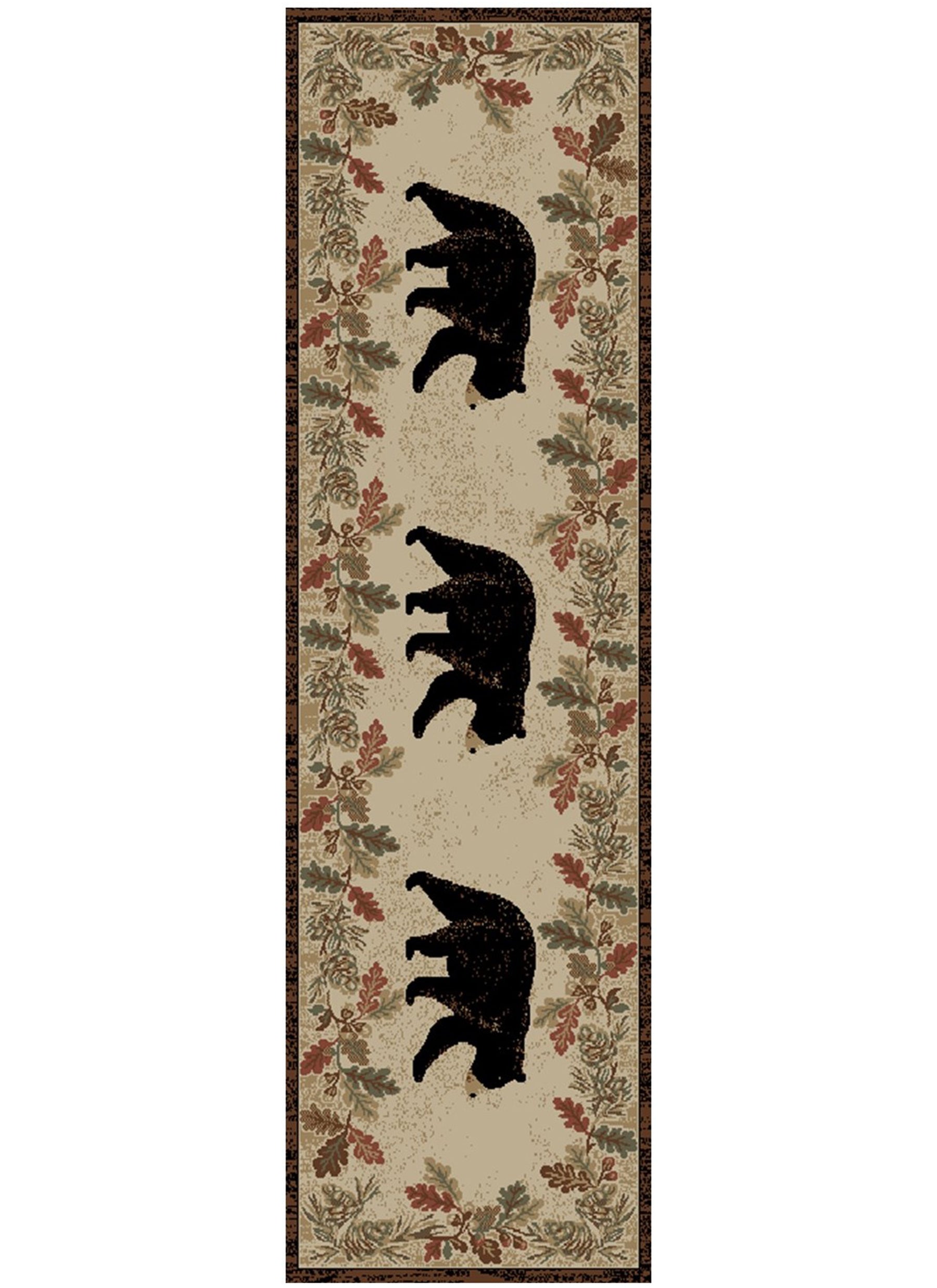 Mayberry Rugs Hearthside Hidden Haven Brown Area Rug – Rustic Cabin Lodge Rug Mayberry Rug