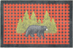 Mayberry Rugs Cozy Cabin Pine Bear Red Area Rug – Rustic Cabin Lodge Rug Mayberry Rug