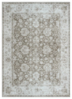 Mayberry Rugs Vintage Thebes Brown Area Rug – Distressed Traditional Rug Mayberry Rug