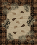 Mayberry Rugs American Destination Roanoke Brown Area Rug – Rustic Lodge Rug Mayberry Rug