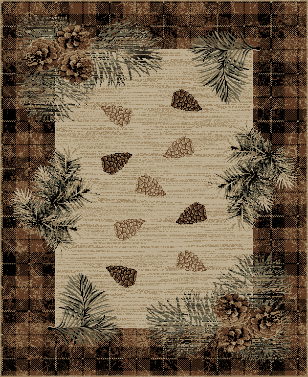 Mayberry Rugs American Destination Roanoke Brown Area Rug – Rustic Lodge Rug Mayberry Rug