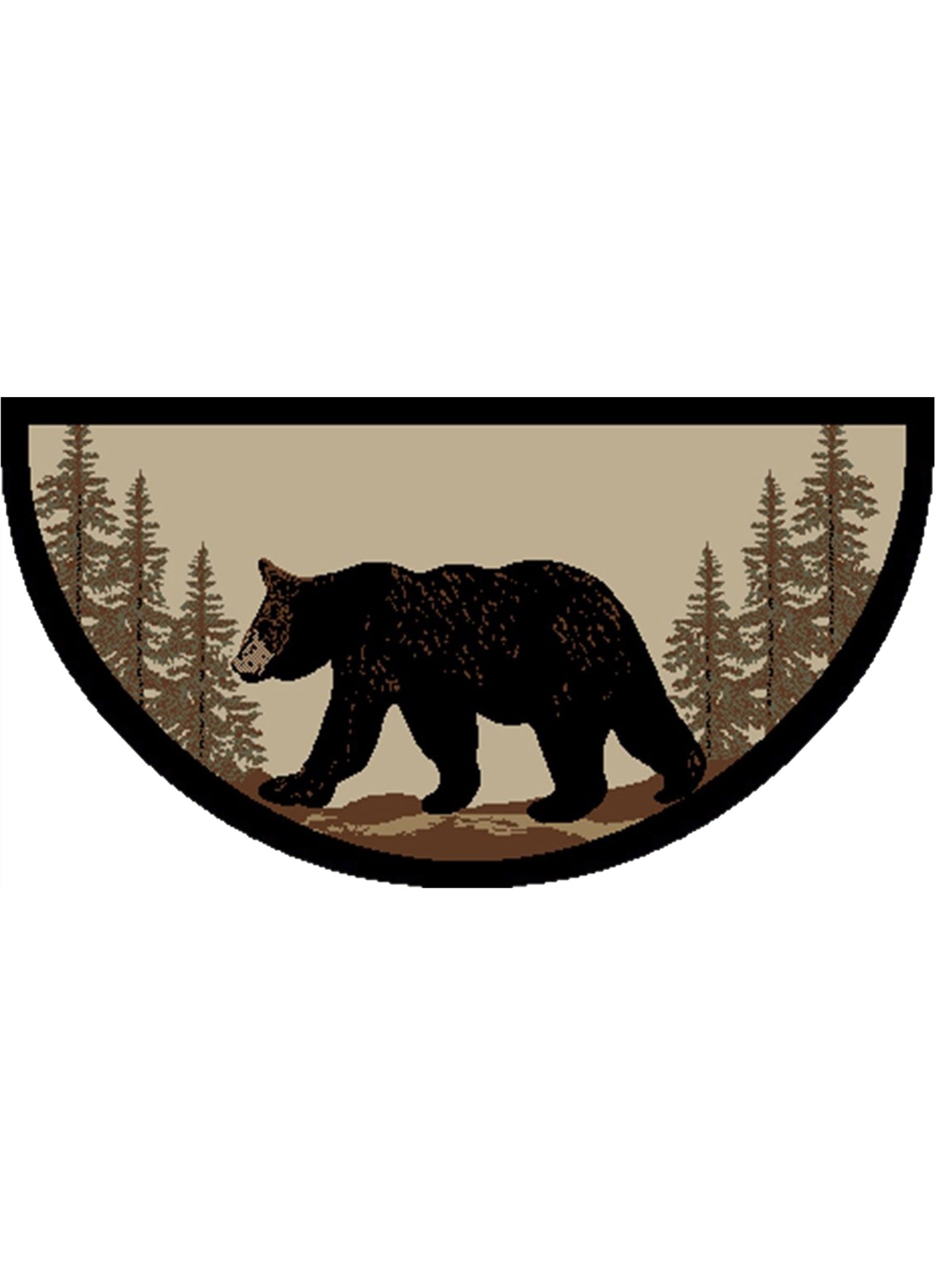 Mayberry Rugs American Destination Bearwalk Multi – Rustic Lodge Area Rug Mayberry Rug