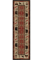 Mayberry Rugs Hearthside Cabin Fever Red Area Rug – Rustic Cabin Lodge Rug Mayberry Rug