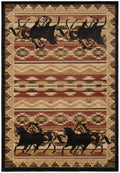 Mayberry Rugs Lodge King Untamed Black Area Rug – Rustic Cabin Lodge Rug Mayberry Rug