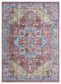 Mayberry Rugs Vintage Pompeii Red Area Rug – Distressed Traditional Rug Mayberry Rug