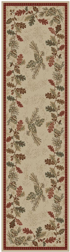 Mayberry Rugs American Destination Oak Mountain Beige Area Rug – Rustic Lodge Rug Mayberry Rug