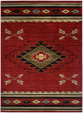 Mayberry Rugs American Destination Arrowhead Red Area Rug – Southwestern Lodge Rug Mayberry Rug