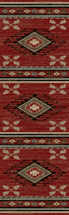 Mayberry Rugs American Destination Arrowhead Red Area Rug – Southwestern Lodge Rug Mayberry Rug