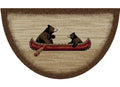 Mayberry Rugs Cozy Cabin Bear Canoe Brown Area Rug – Rustic Cabin Lodge Rug Mayberry Rug