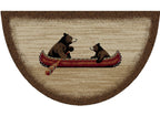 Mayberry Rugs Cozy Cabin Bear Canoe Brown Area Rug – Rustic Cabin Lodge Rug Mayberry Rug