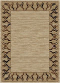 Mayberry Rugs Hearthside Antler Beige Area Rug – Rustic Cabin Lodge Rug Mayberry Rug