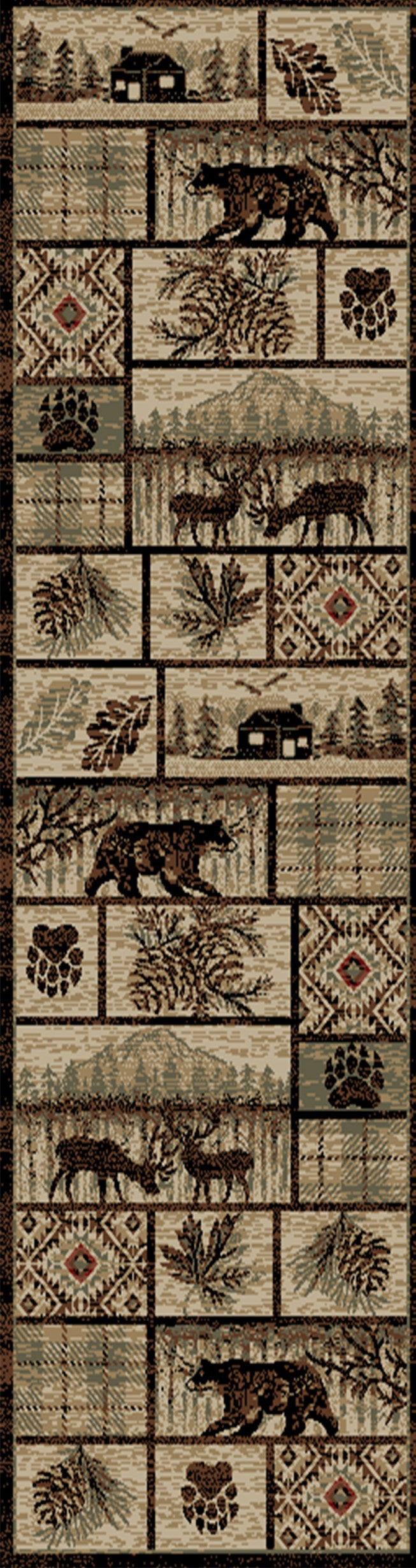Mayberry Rugs American Destination Keystone Multi – Rustic Lodge Area Rug Mayberry Rug