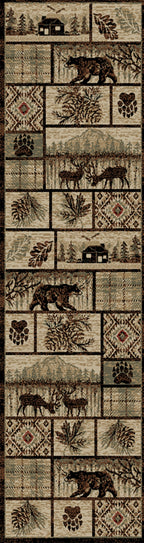 Mayberry Rugs American Destination Keystone Multi – Rustic Lodge Area Rug Mayberry Rug