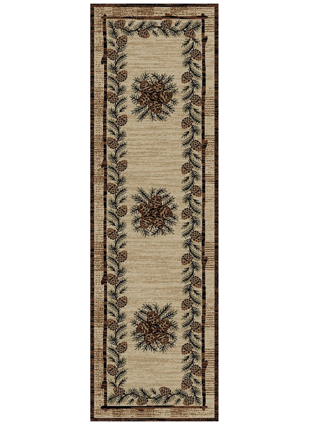 Mayberry Rugs American Destination Greensboro Brown – Rustic Lodge Area Rug Mayberry Rug