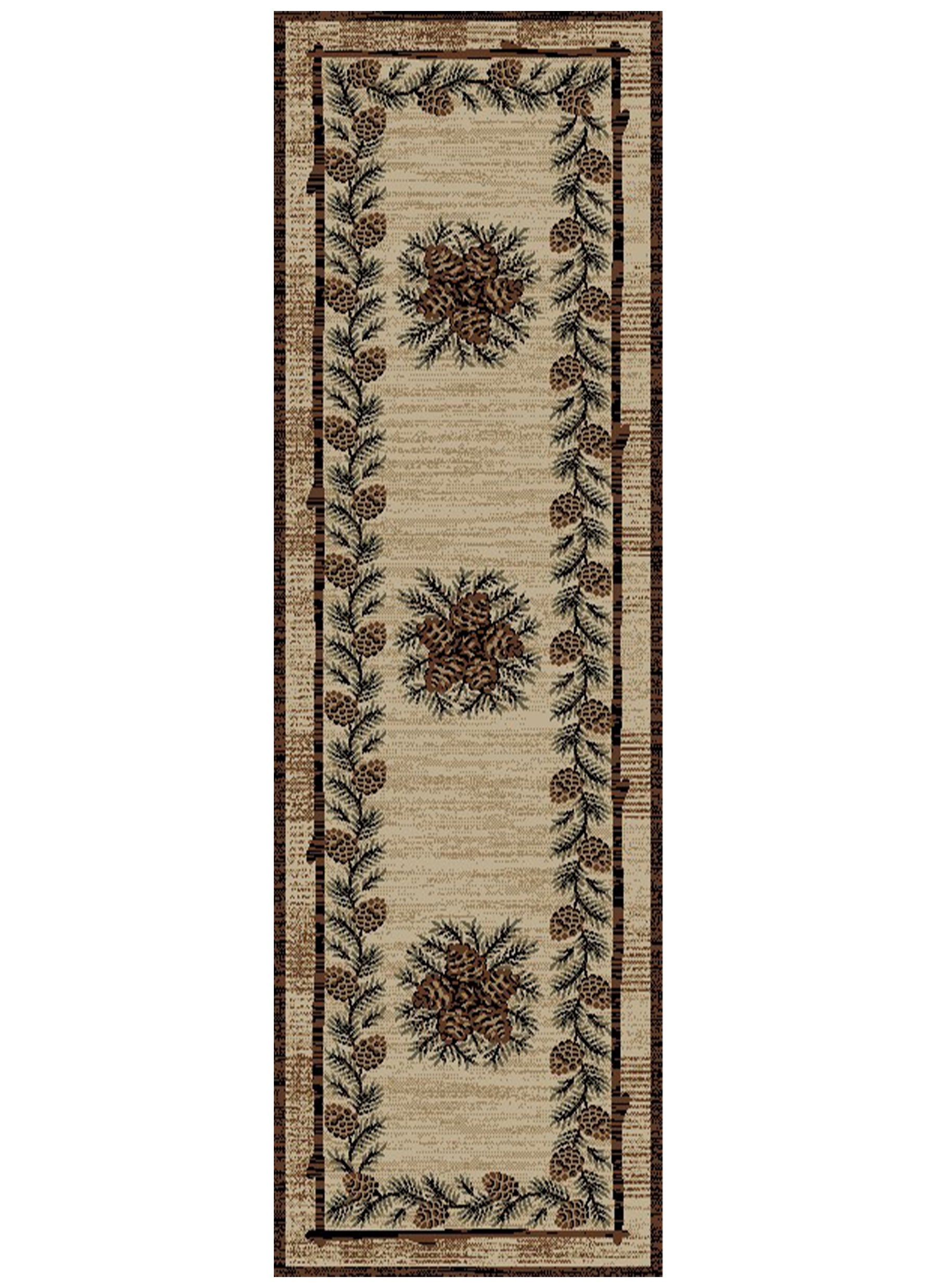 Mayberry Rugs American Destination Greensboro Brown – Rustic Lodge Area Rug Mayberry Rug