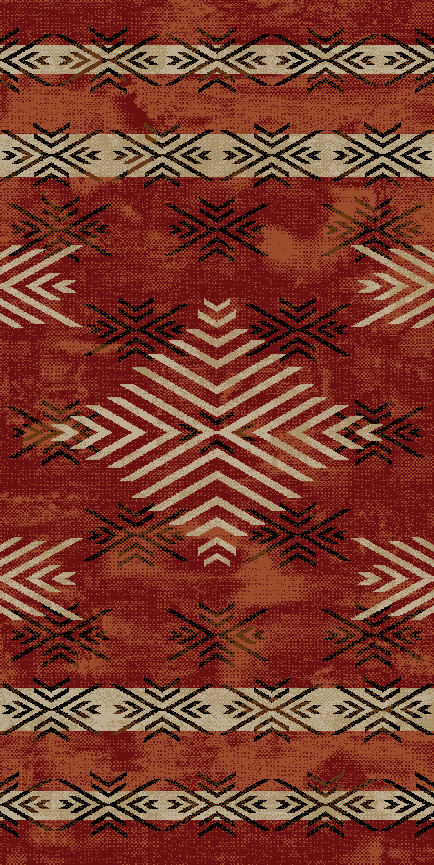 Mayberry Rugs Granite Falls Arroyo Red Area Rug – Southwestern Lodge Rug Mayberry Rug