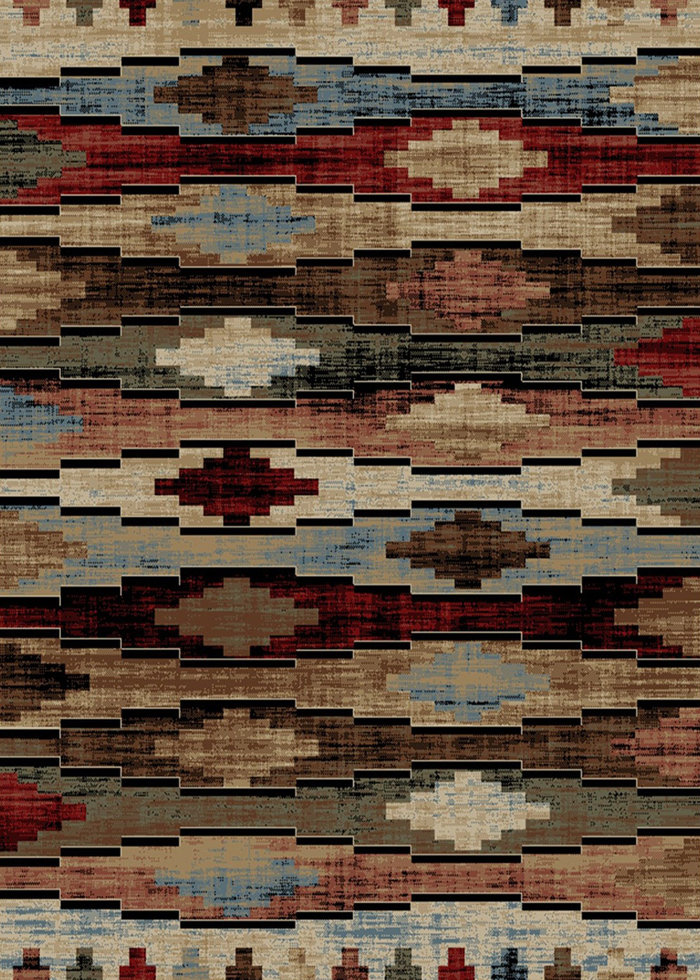 Mayberry Rugs American Destination Cross Plains Multi Area Rug – Rustic Lodge Rug Mayberry Rug