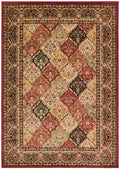 Mayberry Rugs Home Town Panel Kerman Claret Area Rug – Traditional Persian Rug Mayberry Rug
