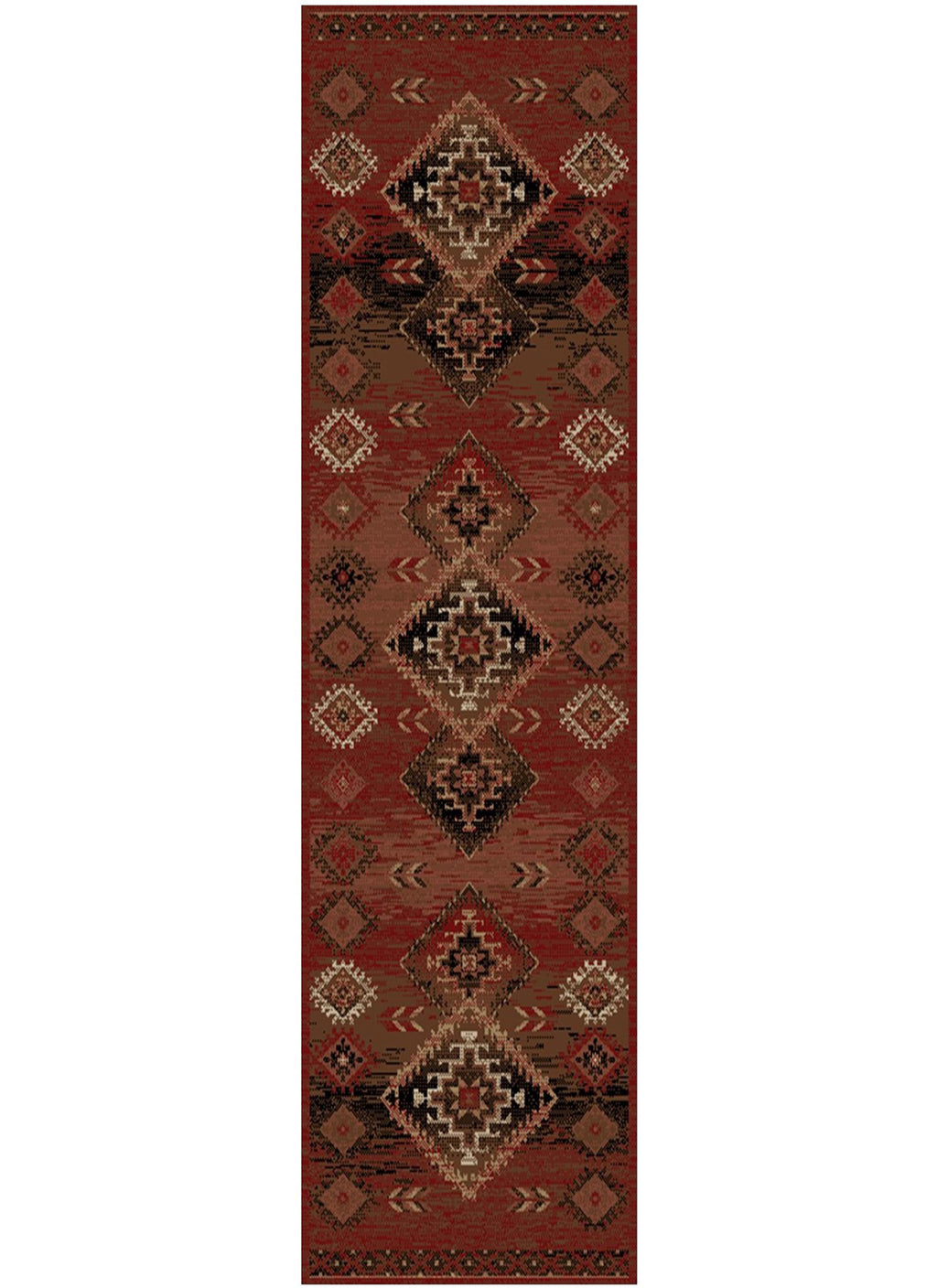 Mayberry Rugs American Destination Phoenix Red Area Rug – Southwestern Lodge Rug Mayberry Rug