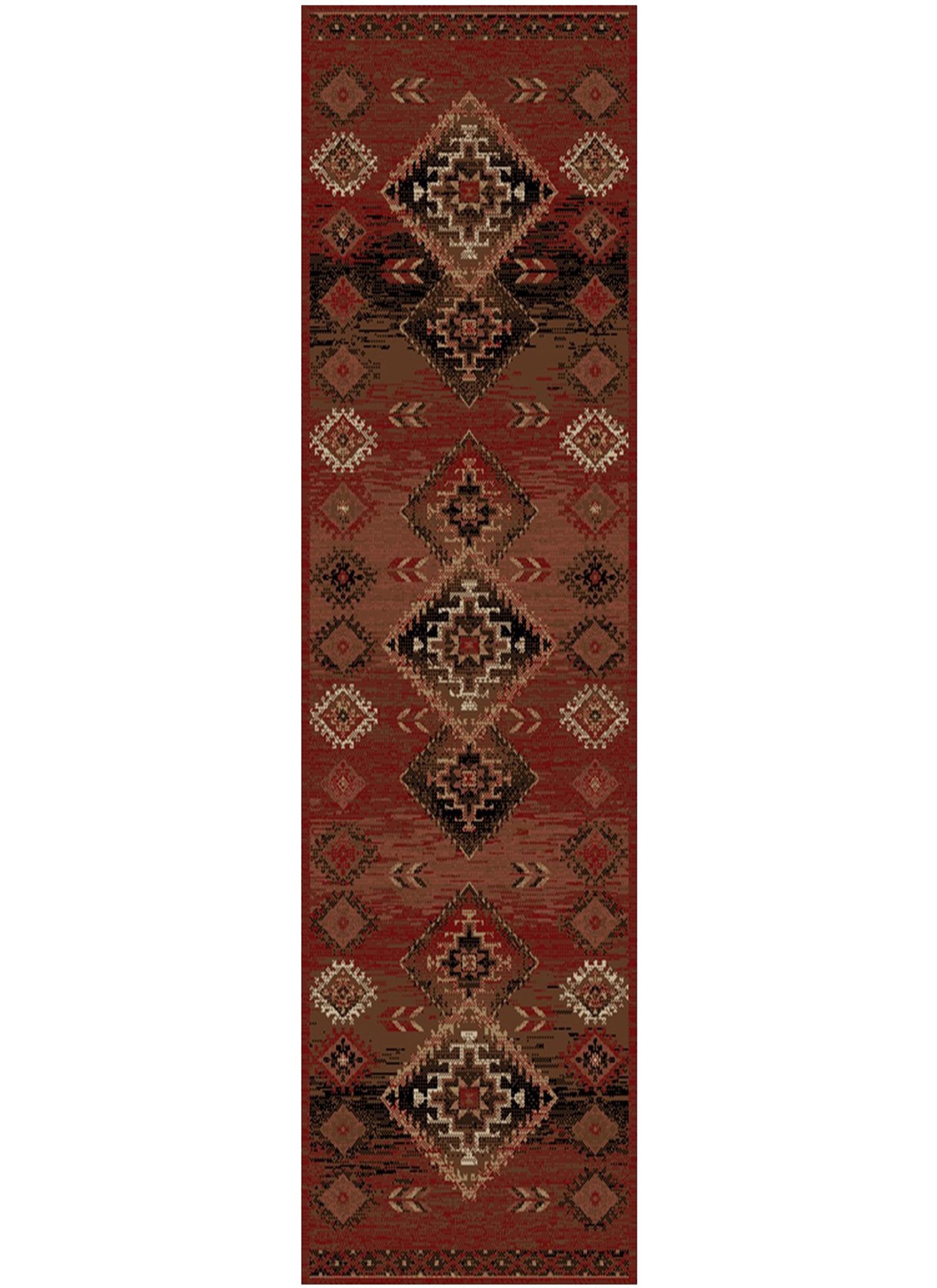 Mayberry Rugs American Destination Phoenix Red Area Rug – Southwestern Lodge Rug Mayberry Rug
