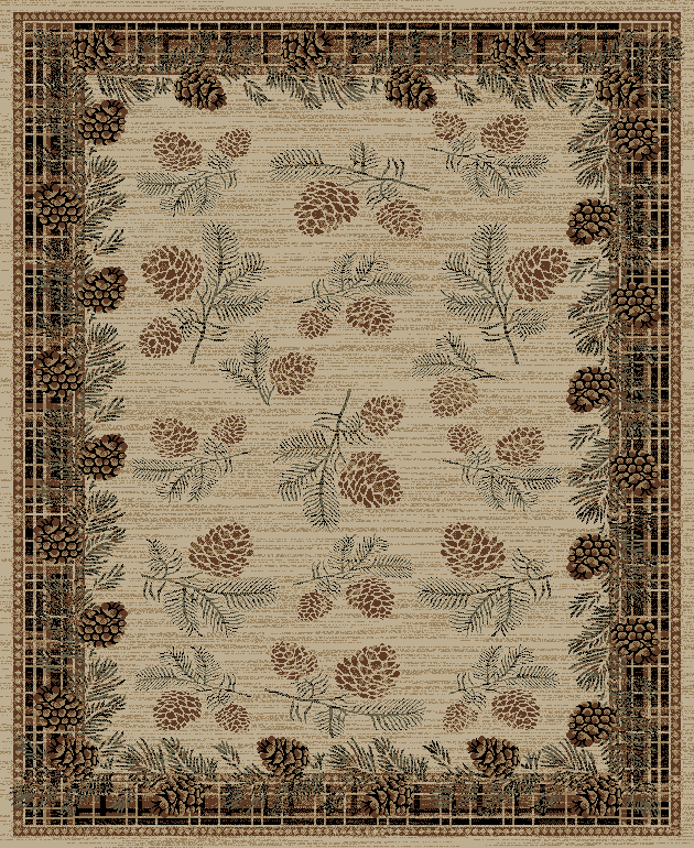 Mayberry Rugs American Destination Murtaugh Brown Area Rug – Rustic Lodge Rug Mayberry Rug