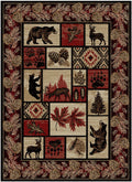 Mayberry Rugs Hearthside Dawn Woods Multi Area Rug – Rustic Cabin Lodge Rug Mayberry Rug