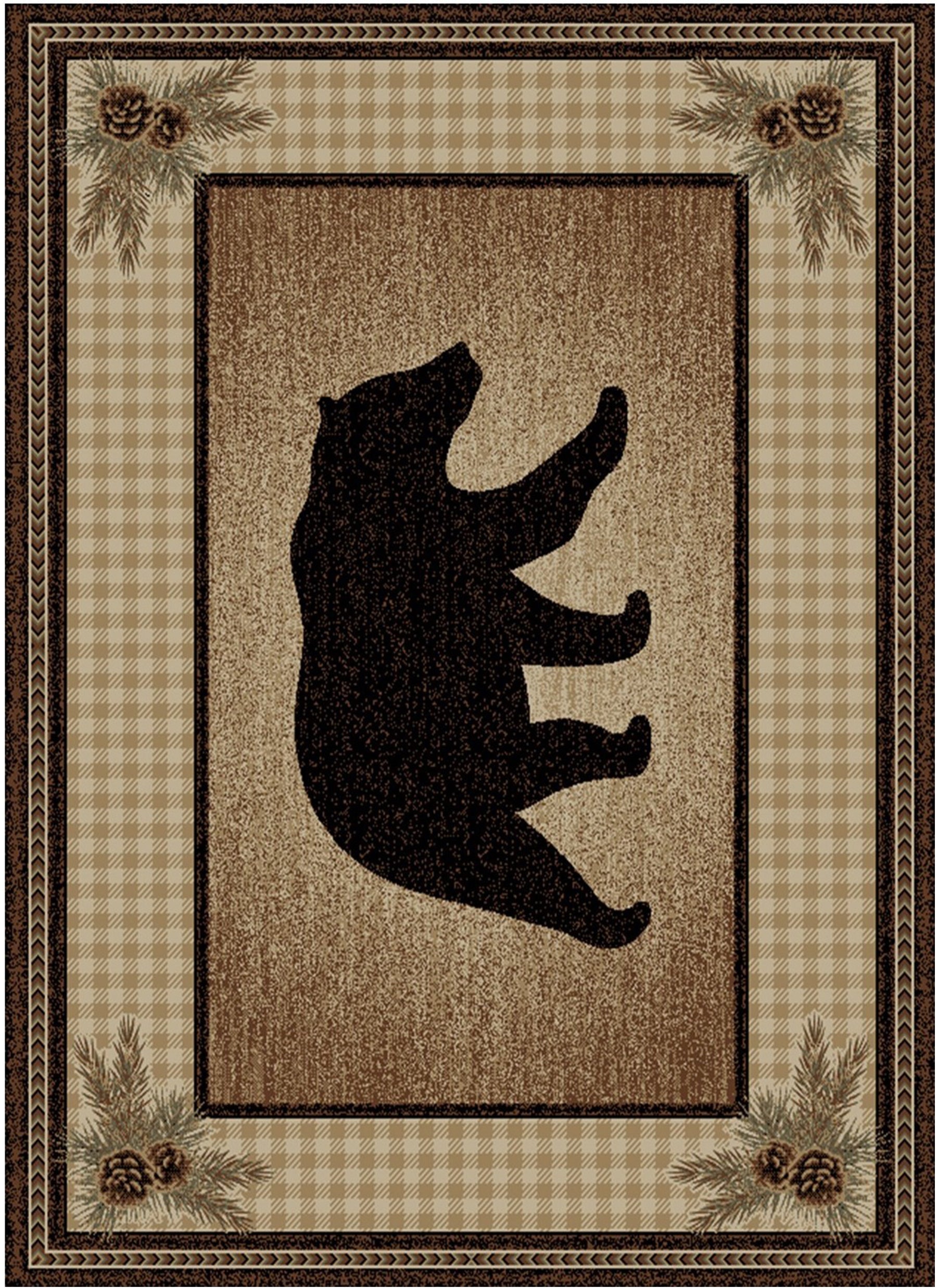 Mayberry Rugs American Destination Townsend Brown Area Rug – Rustic Lodge Rug Mayberry Rug