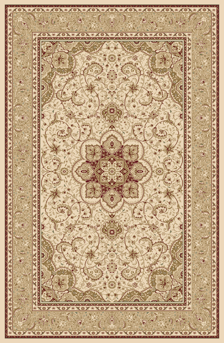 Mayberry Rugs Heritage II Crown Jewel Ivory Area Rug – Traditional Persian Rug Mayberry Rug