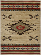 Mayberry Rugs American Destination Arrowhead Antique Area Rug – Southwestern Lodge Rug Mayberry Rug