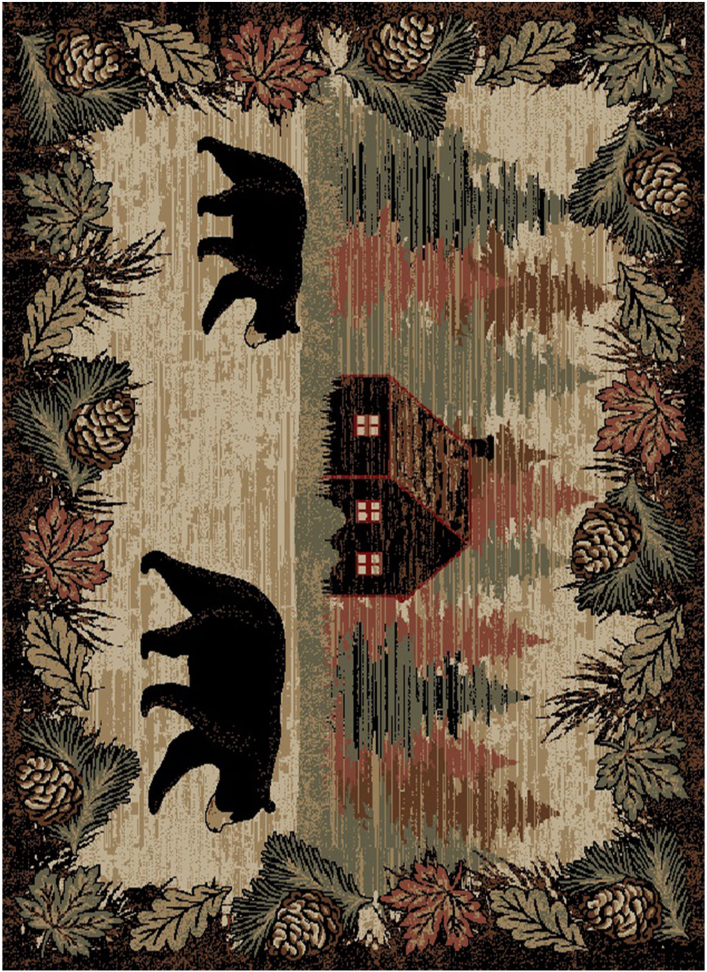 Mayberry Rugs American Destination Happy Valley Multi – Rustic Lodge Area Rug Mayberry Rug