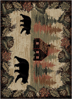 Mayberry Rugs American Destination Happy Valley Multi – Rustic Lodge Area Rug Mayberry Rug