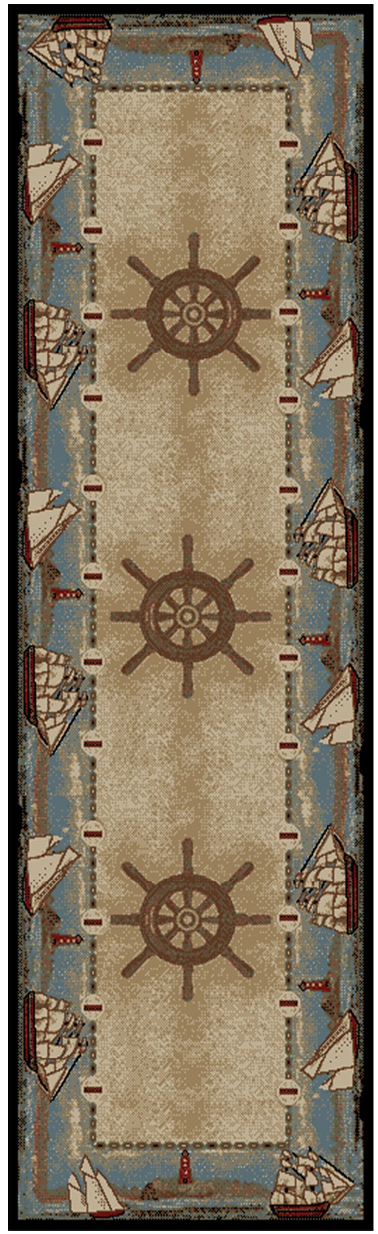 Mayberry Rugs American Destination Key West Multi Area Rug – Coastal Lodge Rug Mayberry Rug