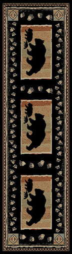 Mayberry Rugs Hearthside Take the Lead Black Area Rug – Rustic Cabin Lodge Rug Mayberry Rug