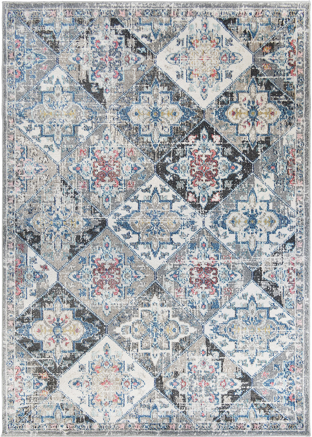 Mayberry Rugs Barcelona Porcelain Gray Area Rug – Traditional Home Decor Rug Mayberry Rug