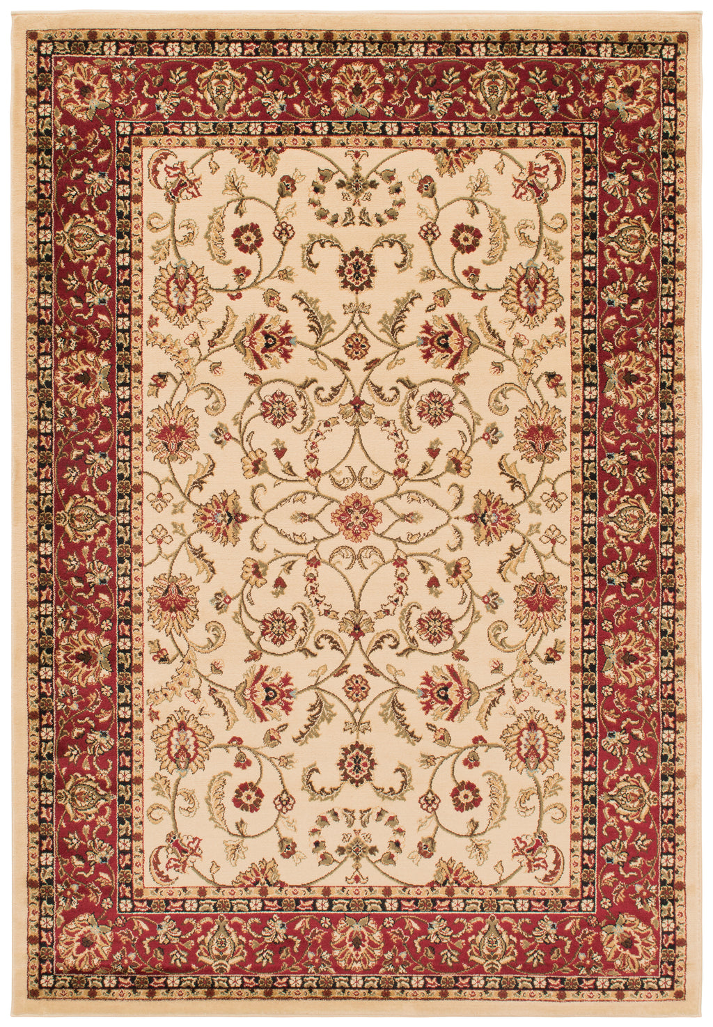 Mayberry Rugs Home Town Classic Keshan Beige Area Rug – Traditional Persian Rug Mayberry Rug