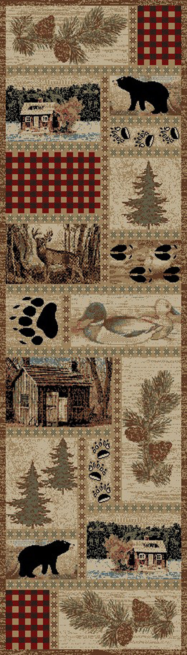 Mayberry Rugs American Destination Getaway Trail Multi – Rustic Lodge Area Rug Mayberry Rug