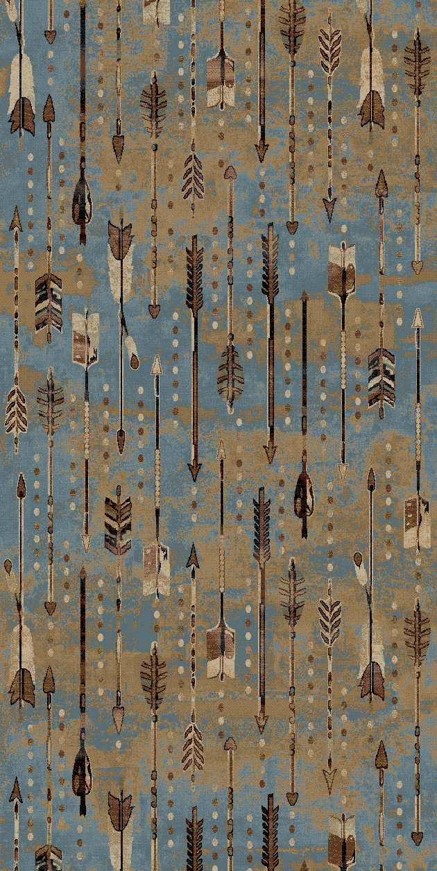 Mayberry Rugs Granite Falls Trail Shot Blue Area Rug – Rustic Lodge Rug Mayberry Rug
