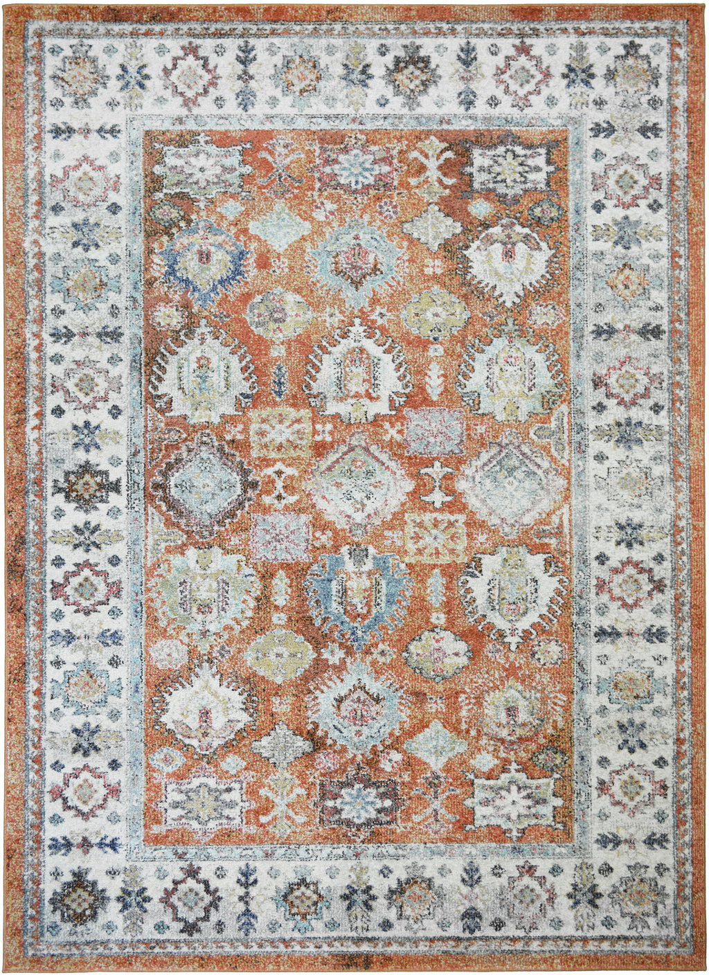 Mayberry Rugs Monaco Renata Rust Area Rug – Traditional Home Decor Rug Mayberry Rug