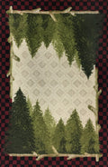 Mayberry Rugs Cozy Cabin Pine Plaid Red Area Rug – Rustic Cabin Lodge Rug Mayberry Rug