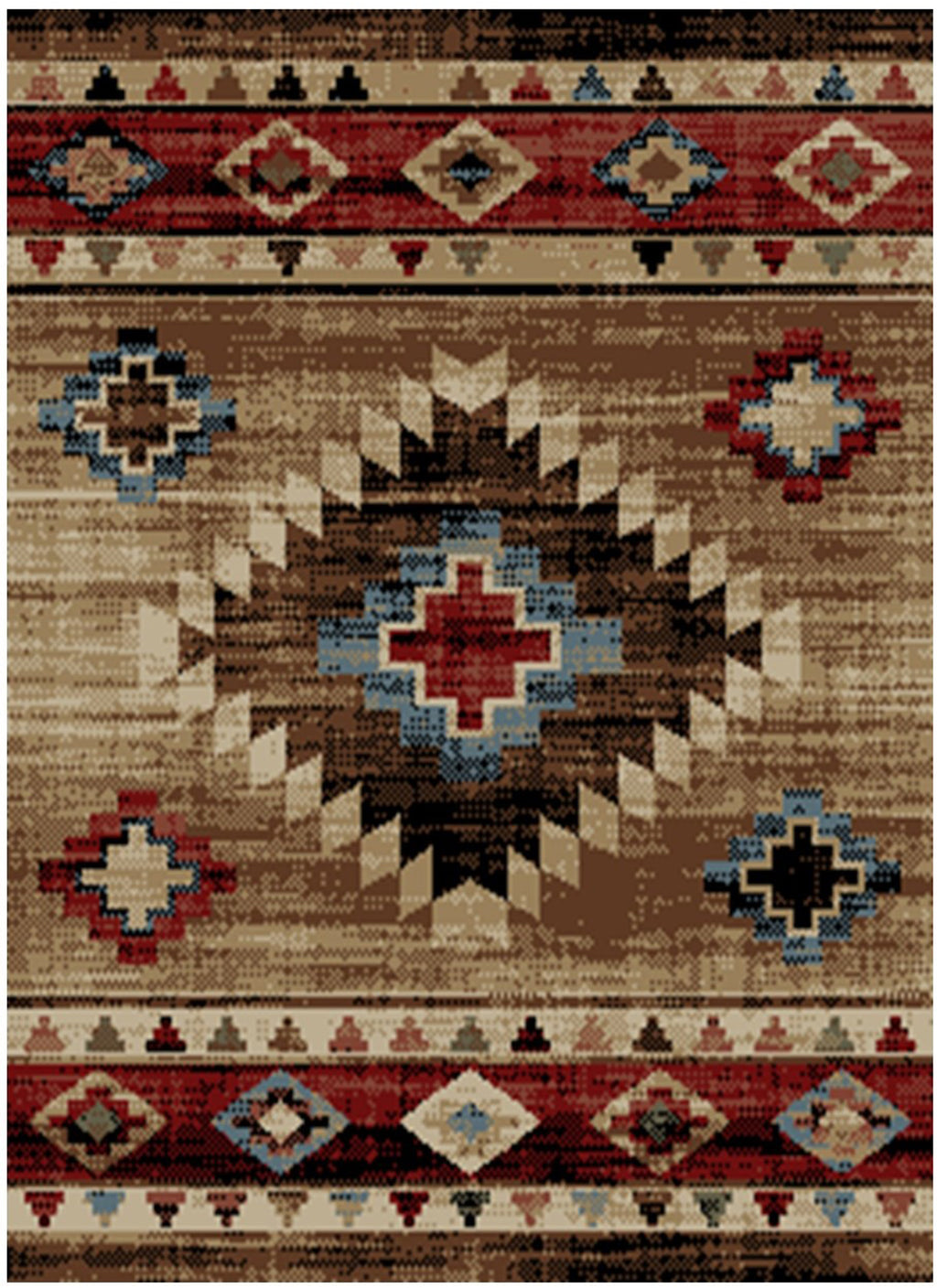 Mayberry Rugs American Destination Austin Multi Area Rug – Western Lodge Rug Mayberry Rug