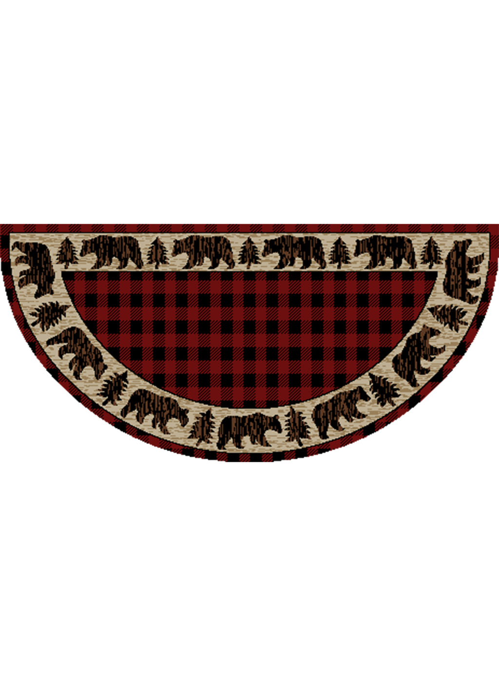 Mayberry Rugs American Destination Trailing Edge Red – Rustic Lodge Area Rug Mayberry Rug
