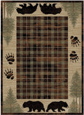 Mayberry Rugs American Destination Big Timber Brown – Rustic Lodge Area Rug Mayberry Rug