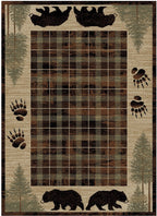 Mayberry Rugs American Destination Big Timber Brown – Rustic Lodge Area Rug Mayberry Rug