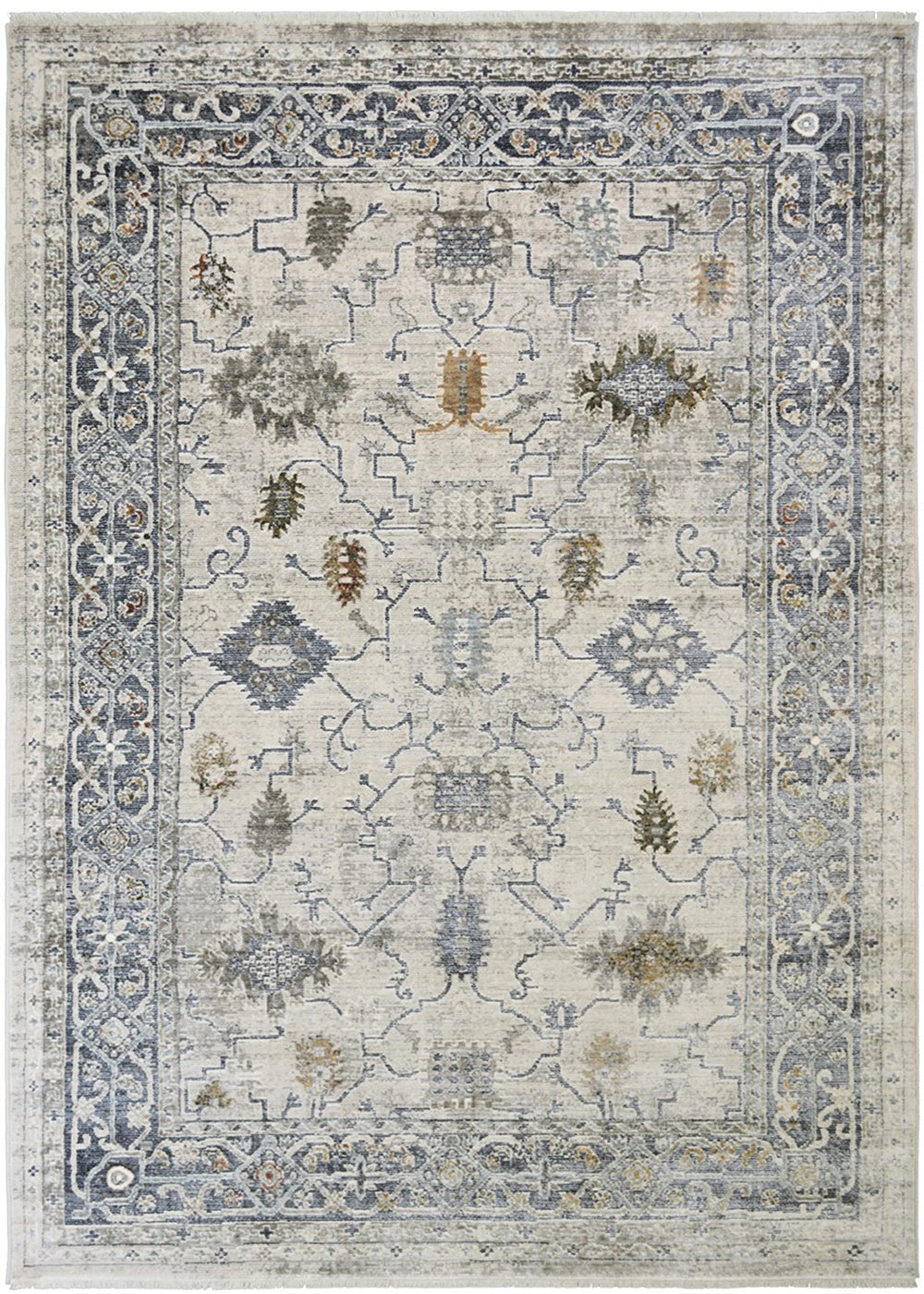 Mayberry Rugs Windsor Oliver Cream Area Rug – Traditional Home Decor Rug Mayberry Rug