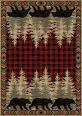 Mayberry Rugs American Destination Blowing Rock Red Area Rug – Rustic Lodge Rug Mayberry Rug