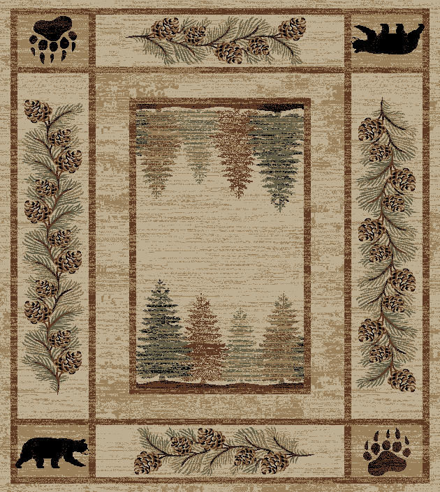 Mayberry Rugs Granite Falls Talking Stick Beige Area Rug – Southwestern Lodge Rug Mayberry Rug