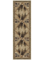 Mayberry Rugs Hearthside Pinetops Antique Area Rug – Rustic Cabin Lodge Rug Mayberry Rug